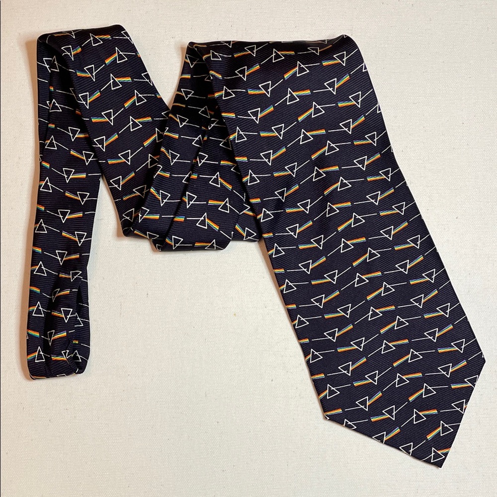 PINK FLOYD Silk Dark Side of the Moon Tie Collectible Music Band Indie Urban